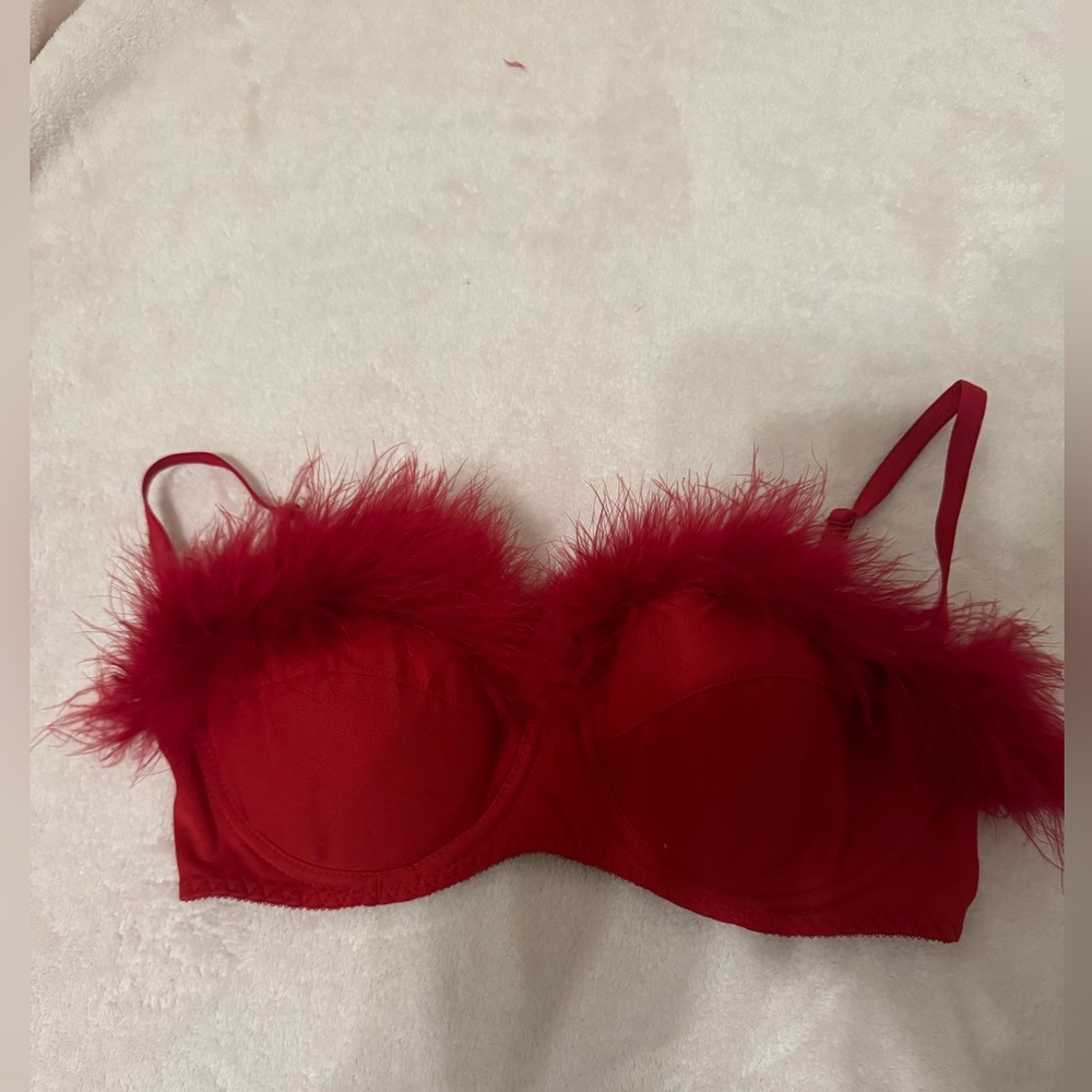 Vintage Red Bra 34C